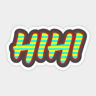 Hihi Typography Sticker